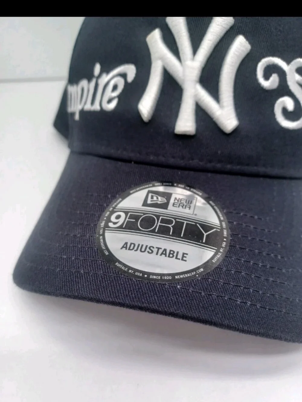 Rare New Era New York Yankees MLB Empire State Spellout Snapback Hat Cap 9Forty